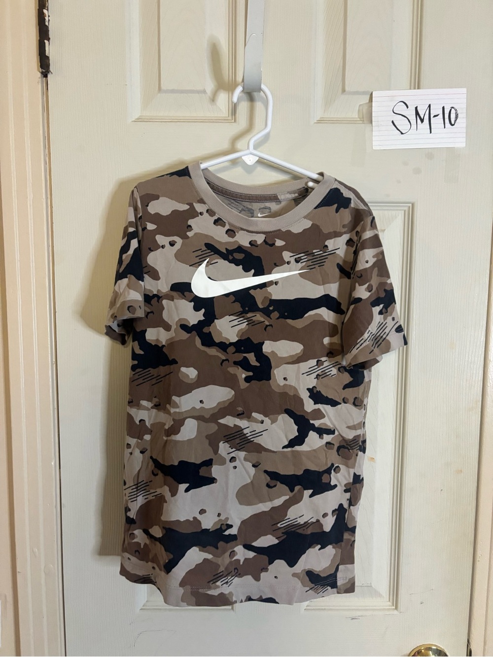 Nike Brown & Tan Camo Short-Sleeve Kids Tee